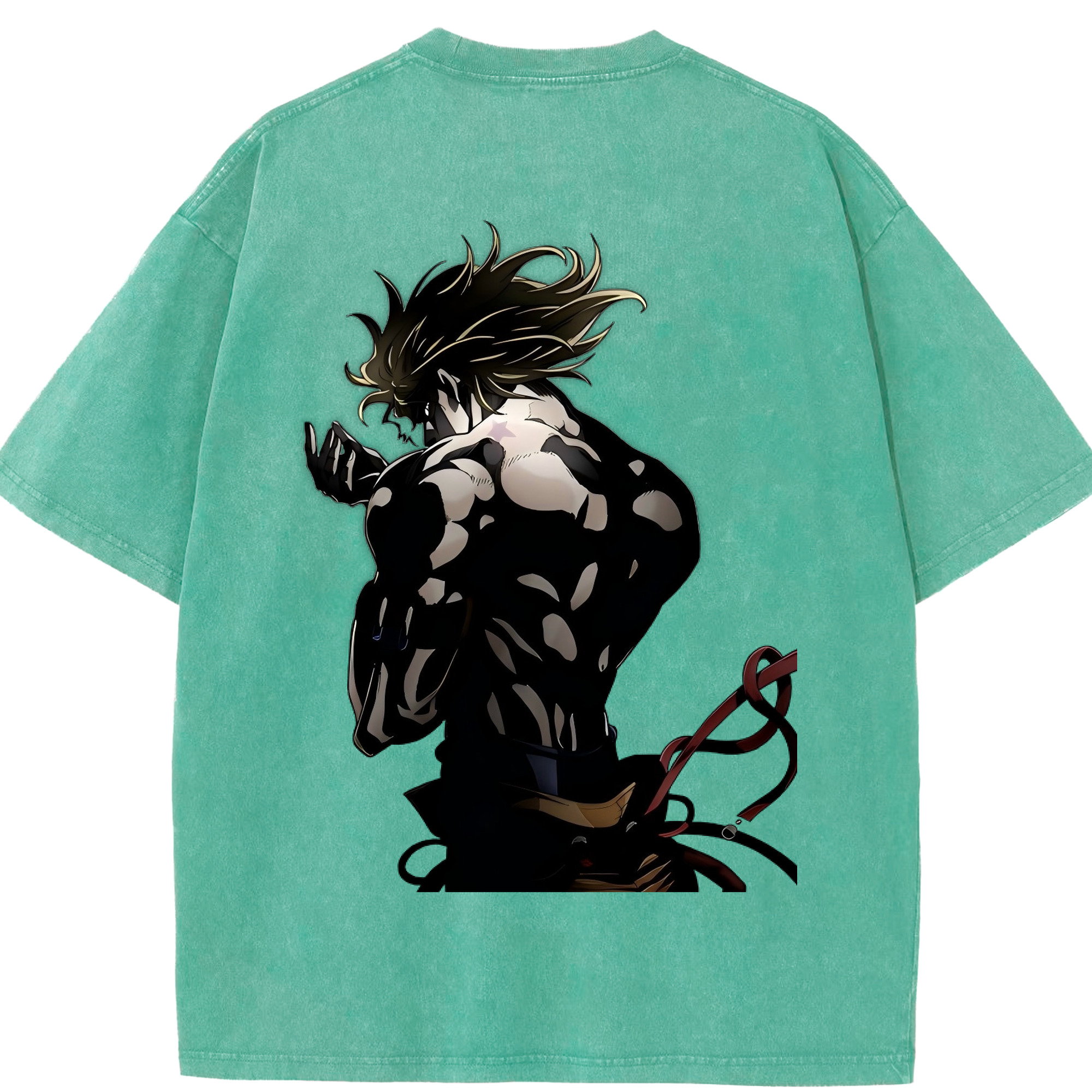 （画像用） ジョジョの奇妙な冒険 ディオ?ブランドー JoJo's Bizarre Adventure Dio Brando 綿100% ヴィンテージ風 半袖Tシャツ（背面プリント）